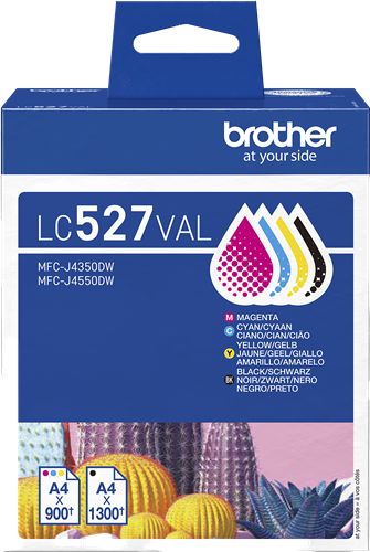 Brother LC527VAL Pack Preto / Cyan / Magenta / Amarelo
