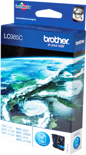 Brother LC985C tyrkysová Inkoustovou kazetu