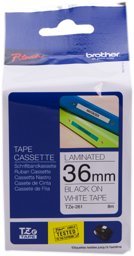 Brother TZe-261 tape black on white