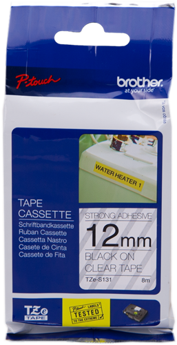 Brother TZe-S131 tape Zwart op kleurloos
