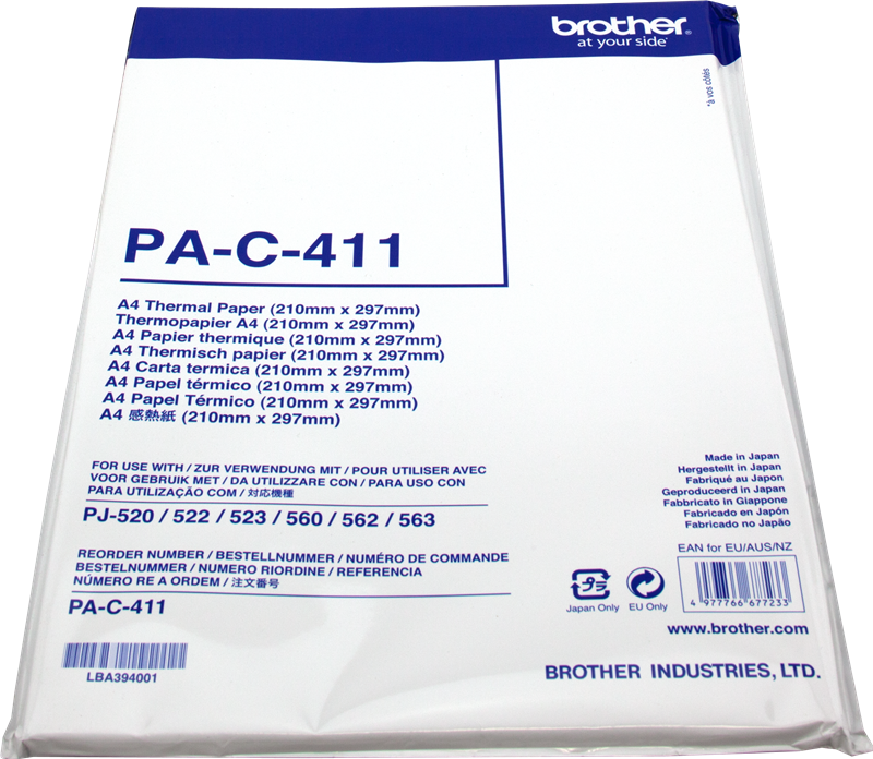 Brother Papier thermique PA-C-411 Blanc