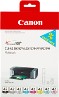 Canon CLI-42 Černá / tyrkysová / purpurová / žlutý / Šedá / azurová (světlo) / purpurová (světlo) / šedá (světlo)