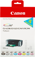 Canon CLI-42 Pack Preto / Cyan / Magenta / Amarelo / Gris / Cyan (claro) / Magenta (claro) / Gris (claro)