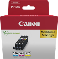 Canon CLI-526 Pack Cyan / Magenta / Amarelo