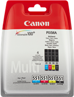 Canon CLI-551 CMYBK Multipack Schwarz / Cyan / Magenta / Gelb
