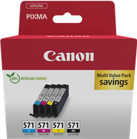 Canon CLI-571 Pack Preto / Cyan / Magenta / Amarelo