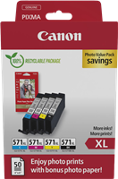 Canon CLI-571 XL negro / cian / magenta / amarillo Value Pack