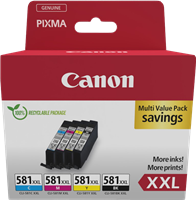 Canon CLI-581 XXL Pack Preto / Cyan / Magenta / Amarelo