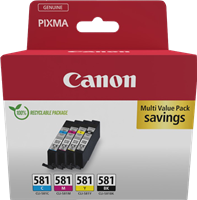 Canon CLI-581 zestaw czarny / cyan / magenta / żółty