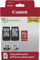 Canon PG-510+CL-511 negro / varios colores / Blanco Value Pack