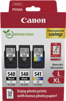 Canon PG-540L+CL-541XL nero / differenti colori / Bianco Value Pack