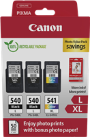 Canon PG-540L+CL-541XL Preto / várias cores / Branco Value Pack