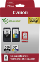 Canon PG-560+CL-561 czarny / różne kolory / Biały value pack