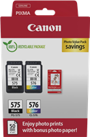 Canon PG-575+CL-576 Preto / várias cores / Branco Value Pack