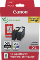 Canon PG-595XL+CL-586XL nero / differenti colori / Bianco Value Pack