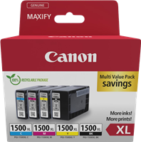 Canon PGI-1500 XL Pack Preto / Cyan / Magenta / Amarelo