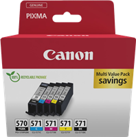 Canon PGI-570+CLI-571 Pack Preto / Preto / Cyan / Magenta / Amarelo