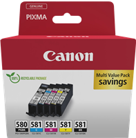 Canon PGI-580 + CLI-581 Multi Multipack nero / nero / ciano / magenta / giallo