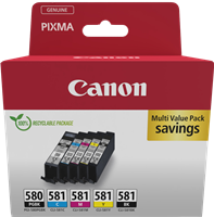 Canon PGI-580+CLI-581 Pack Preto / Preto / Cyan / Magenta / Amarelo