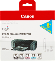 Canon PGI-72 Multipack Negro (foto) / Gris / cian (foto) / magenta (foto) / Transparente