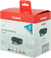 Canon PGI-9 Multipack negro / cian / magenta / Rojo / Verde