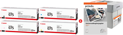 Canon 075 MCVP Preto / Cyan / Magenta / Amarelo / Branco Value Pack