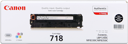 Canon 718 BK Preto Tóner