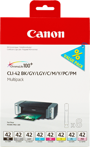 Canon CLI-42 Multipack negro / cian / magenta / amarillo / Gris / Cian (claro) / Magenta (claro) / Gris (claro)