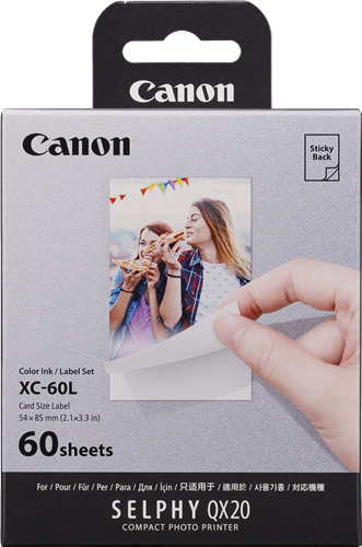 Canon Juego de tinta y papel fotográfico XC-60L, 54 × 85 mm varios colores