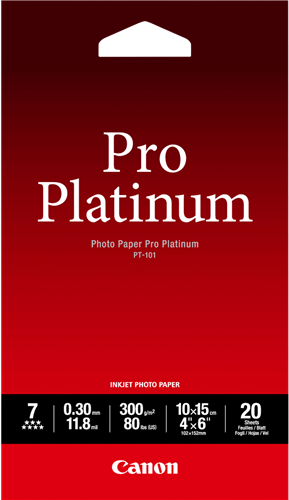Canon Papel fotográfico Pro Platinum 10x15cm Blanco
