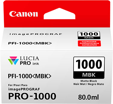 Canon PFI-1000mbk Preto (opaco) Cartucho de tinta