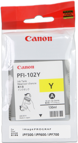 Canon PFI-102y geel inktpatroon