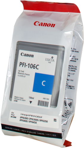 Canon PFI-106c Cyan Cartucho de tinta
