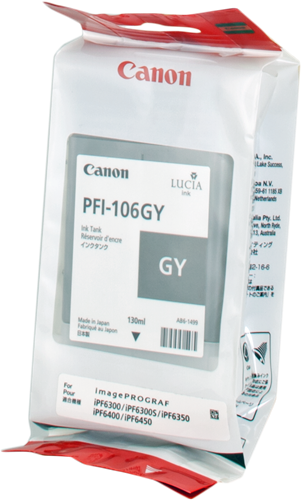 Canon PFI-106gy Šedá Inkoustovou kazetu