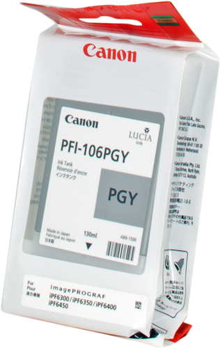 Canon PFI-106pgy Šedá Inkoustovou kazetu