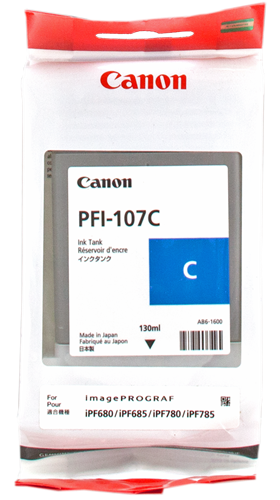 Canon PFI-107c Cyan Cartucho de tinta