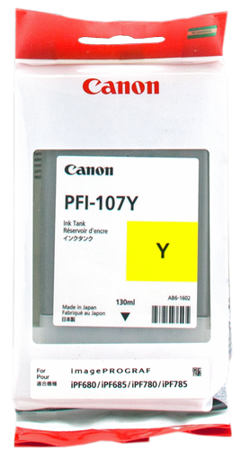 Canon PFI-107y Jaune Cartouche d'encre
