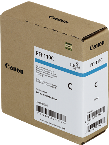 Canon PFI-110c Cyan Cartucho de tinta