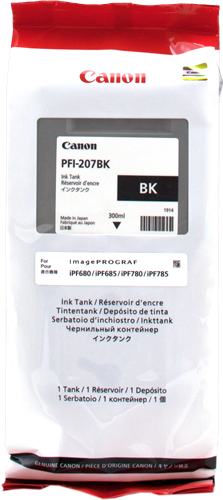 Canon PFI-207bk czarny kardiż atramentowy