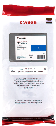 Canon PFI-207c Cyan Cartucho de tinta