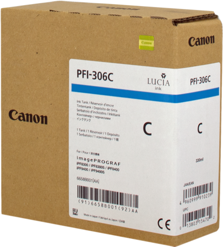 Canon PFI-306c cyan ink cartridge