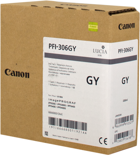 Canon PFI-306gy Grijs inktpatroon