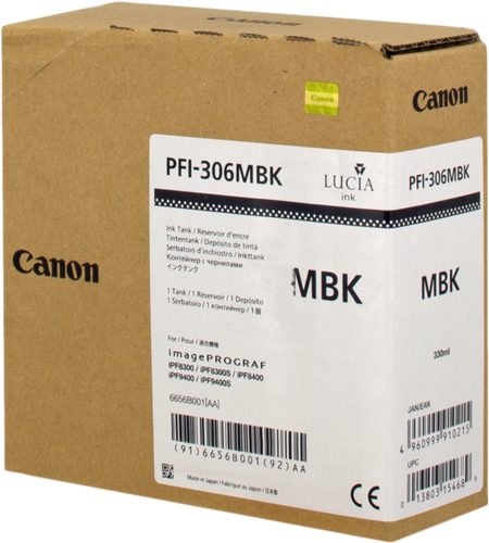 Canon PFI-306mbk Matzwart inktpatroon