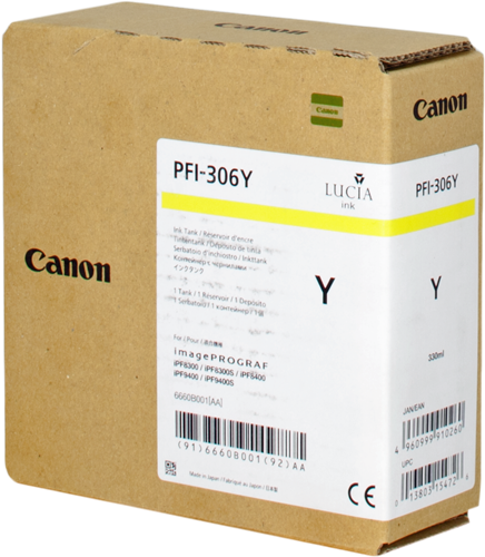 Canon PFI-306y żółty kardiż atramentowy