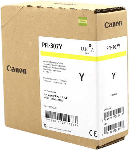 Canon PFI-307y żółty kardiż atramentowy