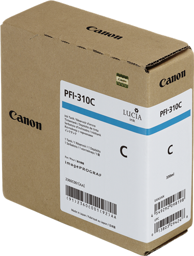 Canon PFI-310c Cyan Cartucho de tinta