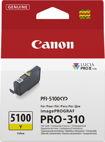 Canon PFI-5100y yellow ink cartridge