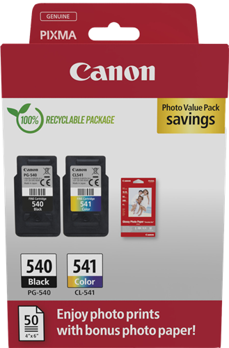 Canon PG-540+CL-541 Preto / várias cores / Branco Value Pack