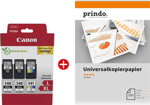 Canon PG-540L+CL-541XL MCVP Preto / várias cores / Branco Value Pack