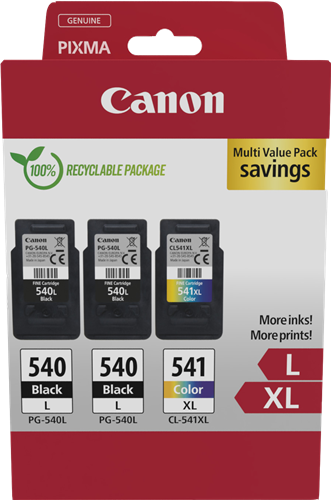 Canon PG-540+CL-541 Photo Cube Noir(e) / Plusieurs couleurs Value Pack